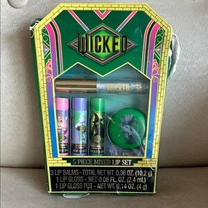 New Wicked 5-Piece Mixed Lip Set 🩷💚